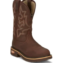 Justin Men's Resistor 11" Comp Toe WP Western Work Boot- - CR4008