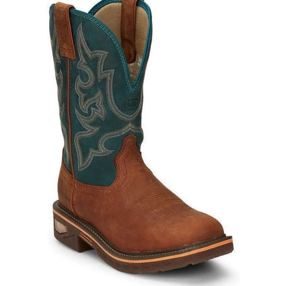 Justin Men's Resistor 11" Nano CT Western Work Boot - - CR4010