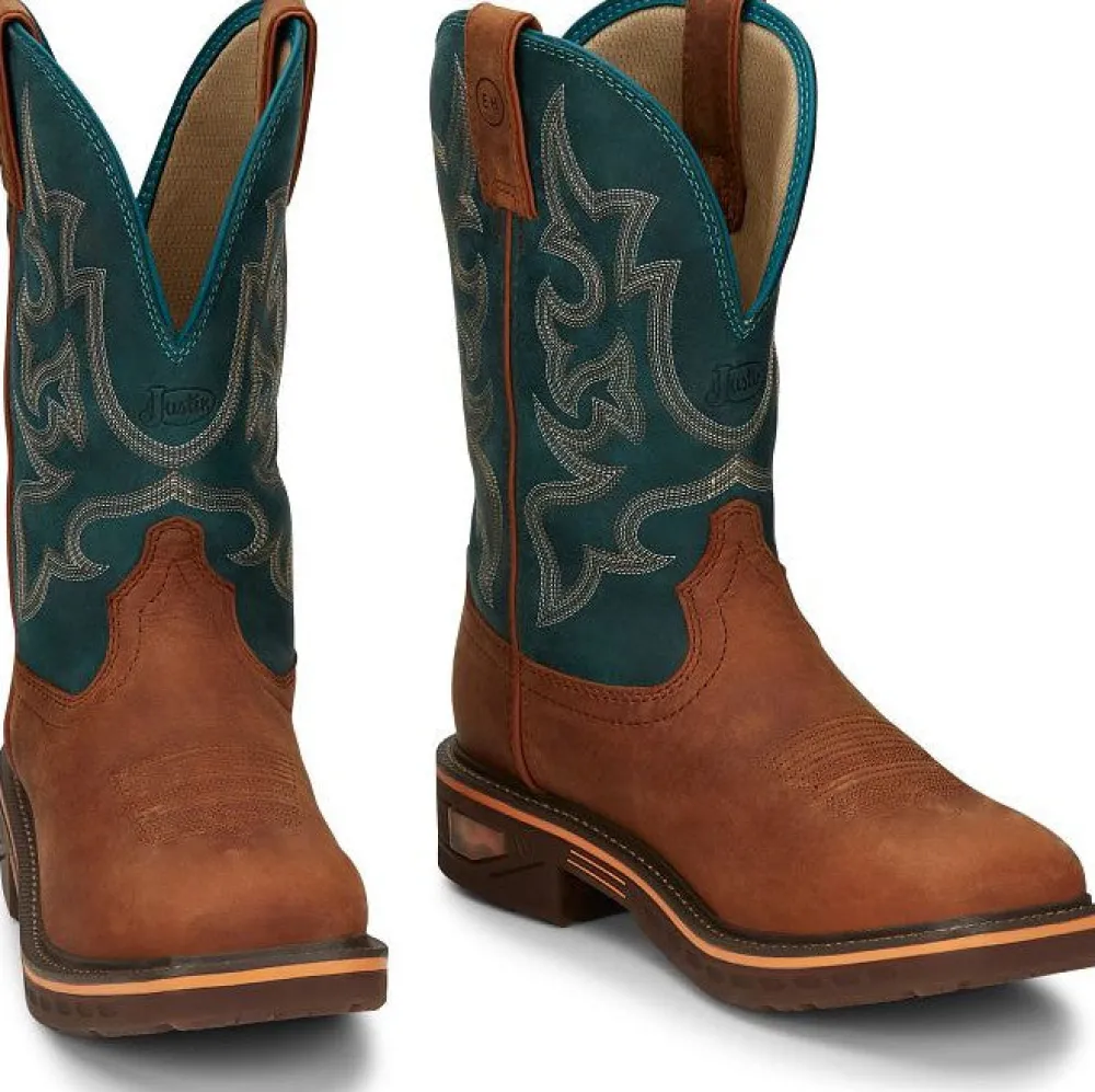 Justin Men's Resistor 11" Nano CT Western Work Boot - - CR4010