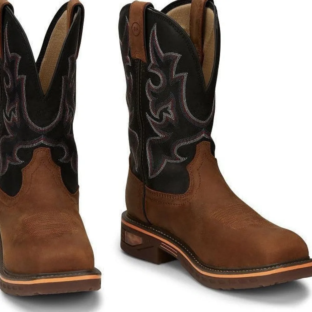 Justin Men's Resistor 11" Nano Comp Toe Western Work Boot -- CR4012
