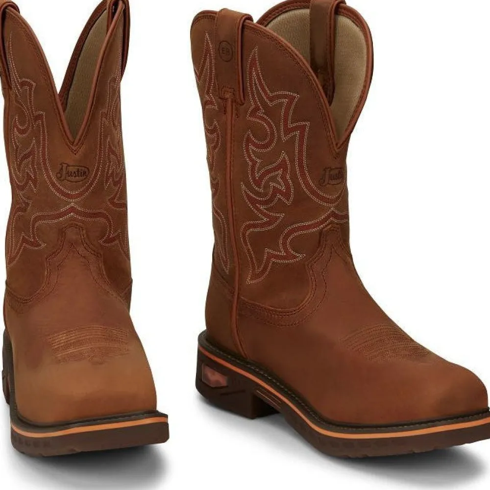 Justin Men's Resistor 11" Nano Comp Toe Western Work Boot -- CR4016