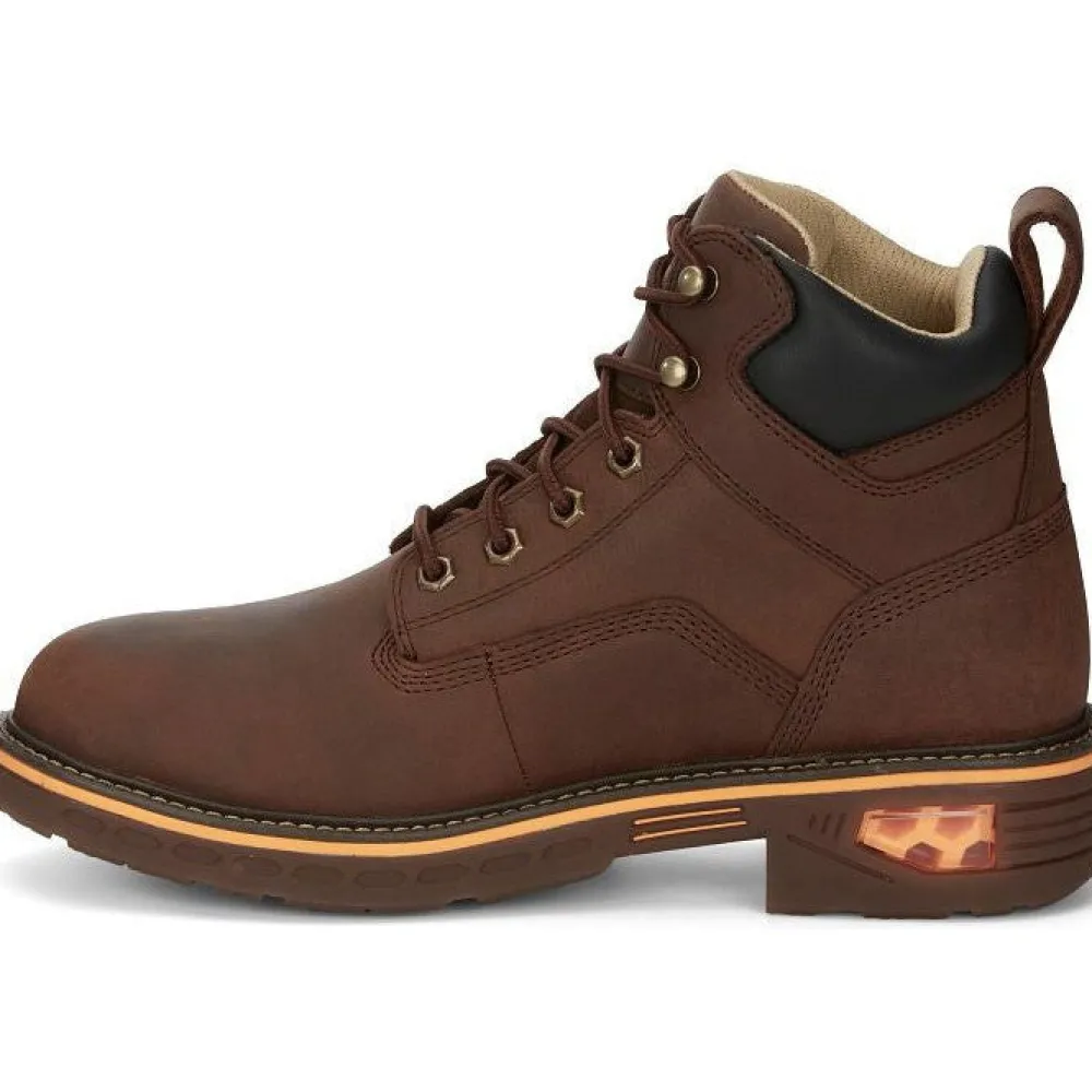 Justin Men's Resistor 6" WP Lace Up Western Work Boot -- CR401