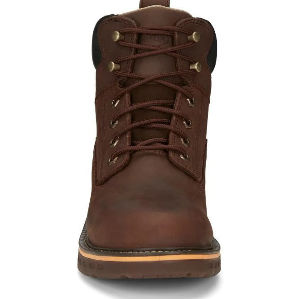 Justin Men's Resistor 6" WP Lace Up Western Work Boot -- CR401