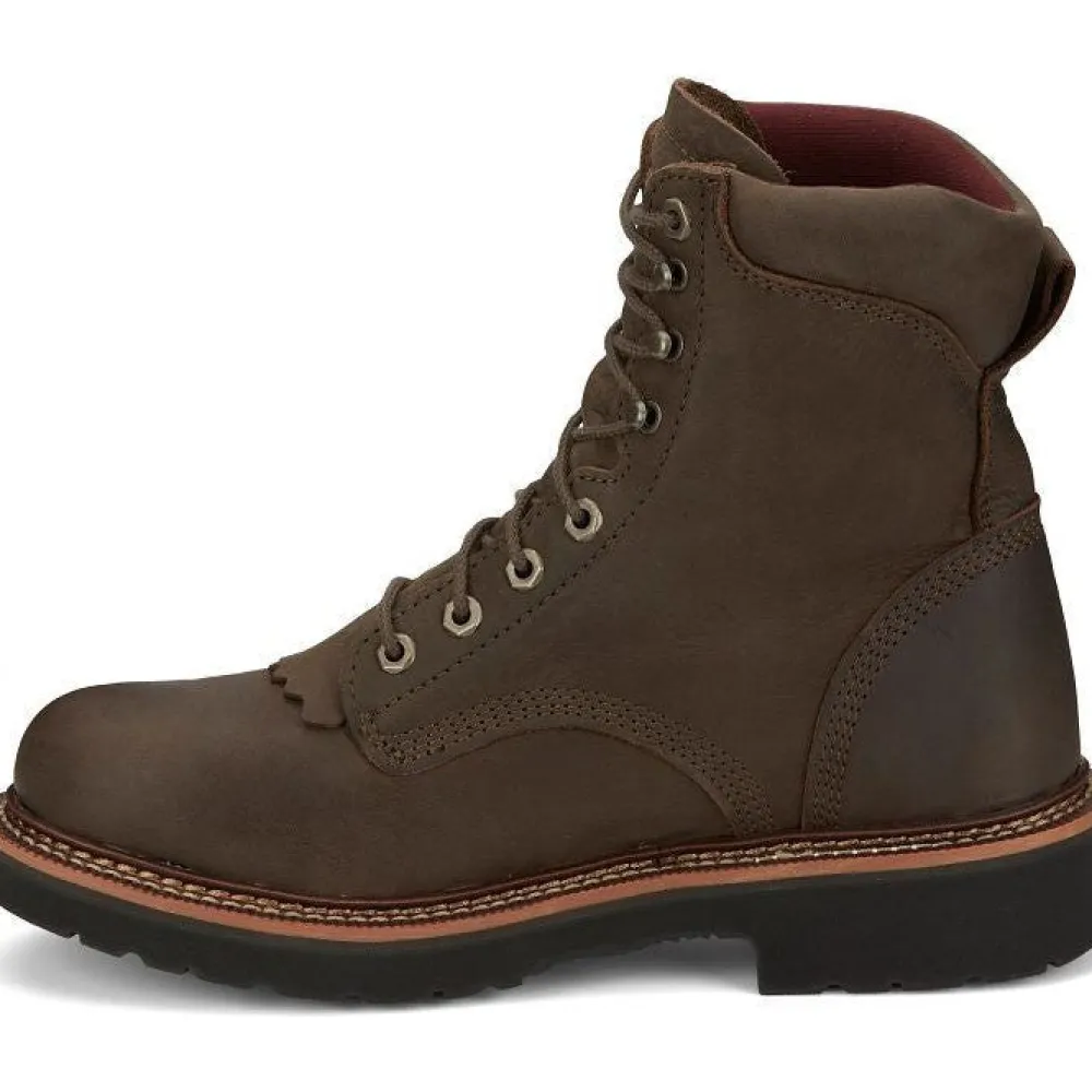 Justin Men's Rivot 8" Lace Up Western Work Boot - - OW441