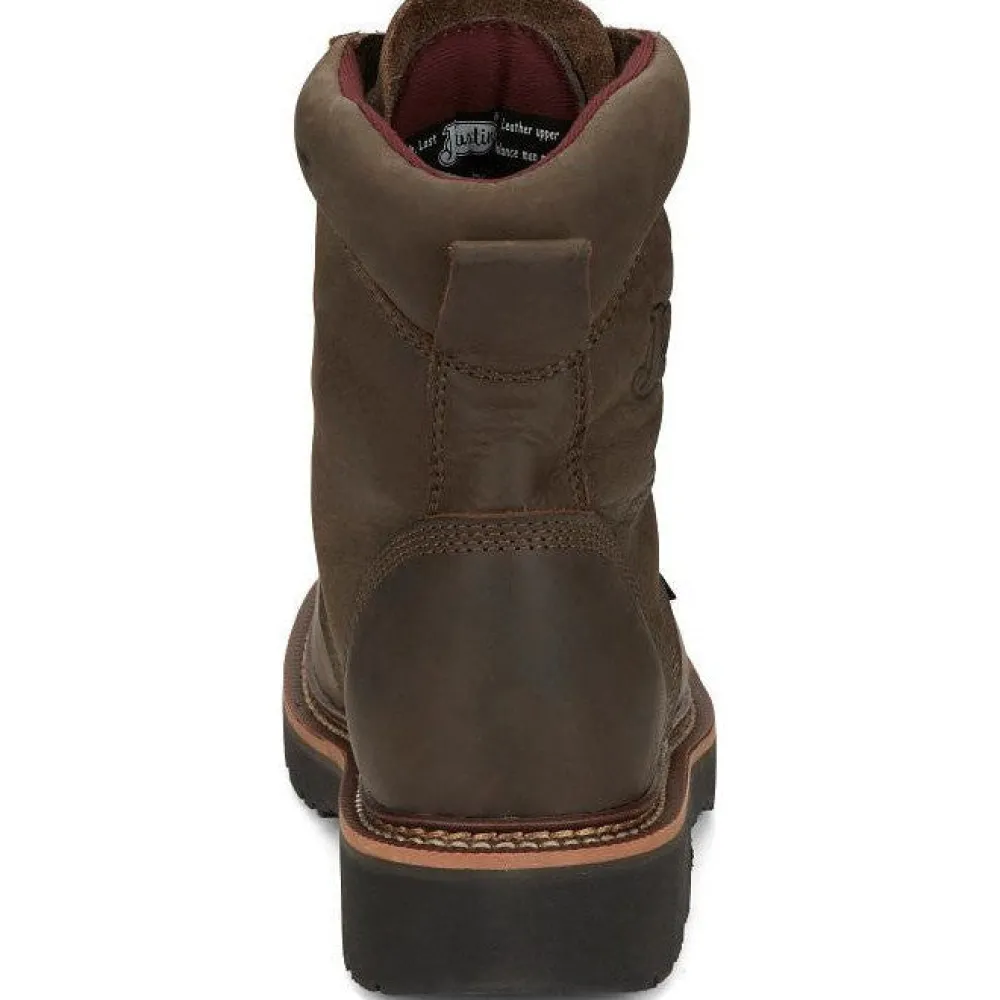 Justin Men's Rivot 8" Lace Up Western Work Boot - - OW441