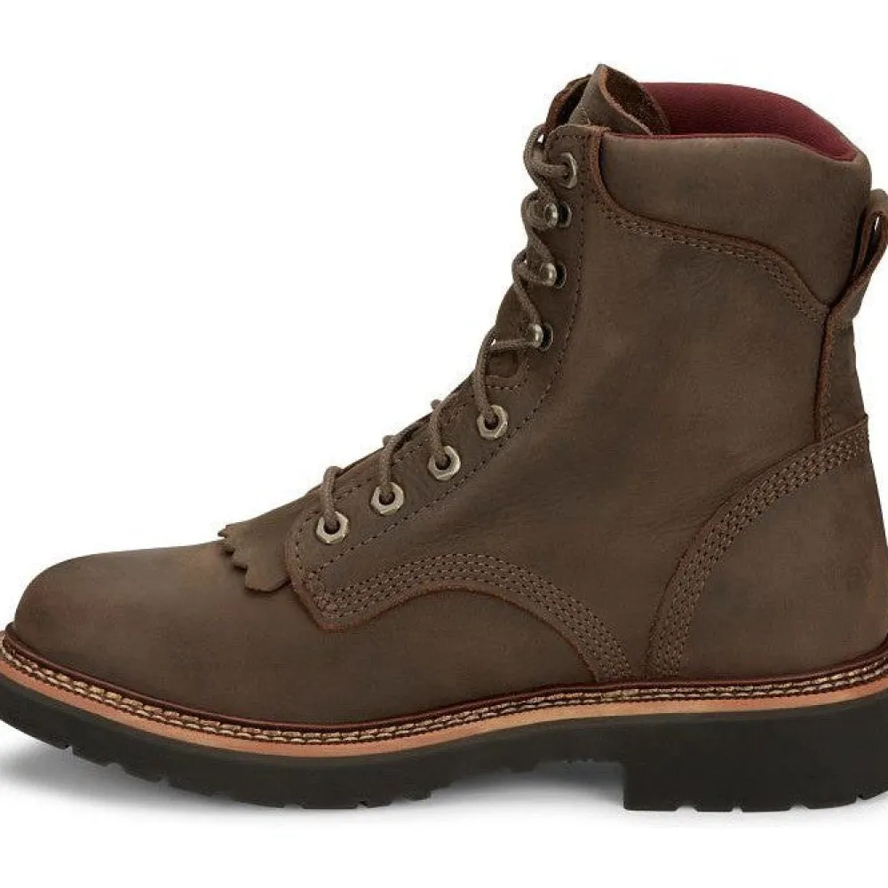 Justin Men's Rivot 8" WP Lace Up Western Work Boot -- OW440