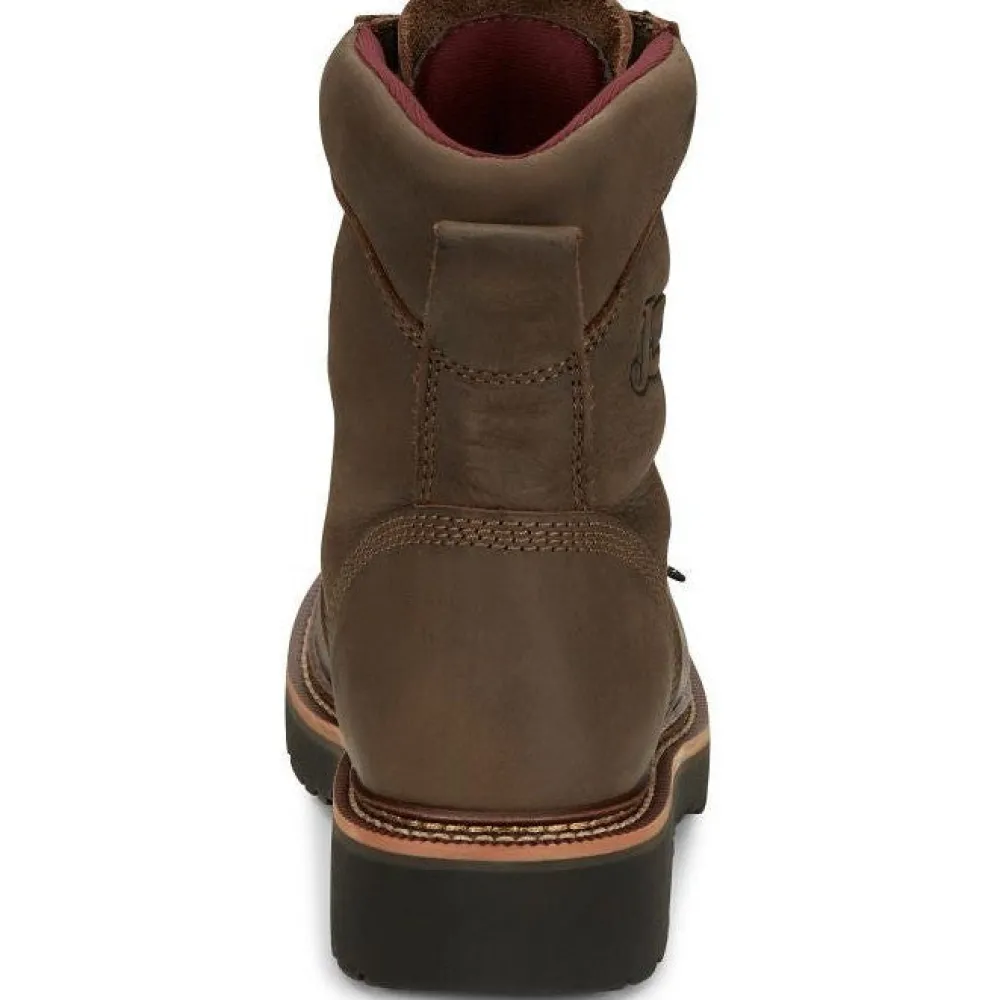 Justin Men's Rivot 8" WP Lace Up Western Work Boot -- OW440
