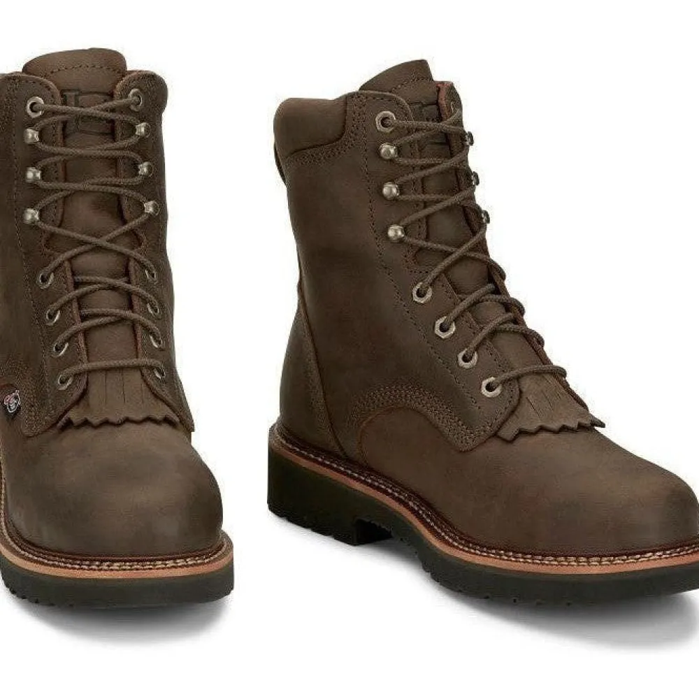 Justin Men's Rivot 8" WP Steel Toe Western Work Boot -- OW458