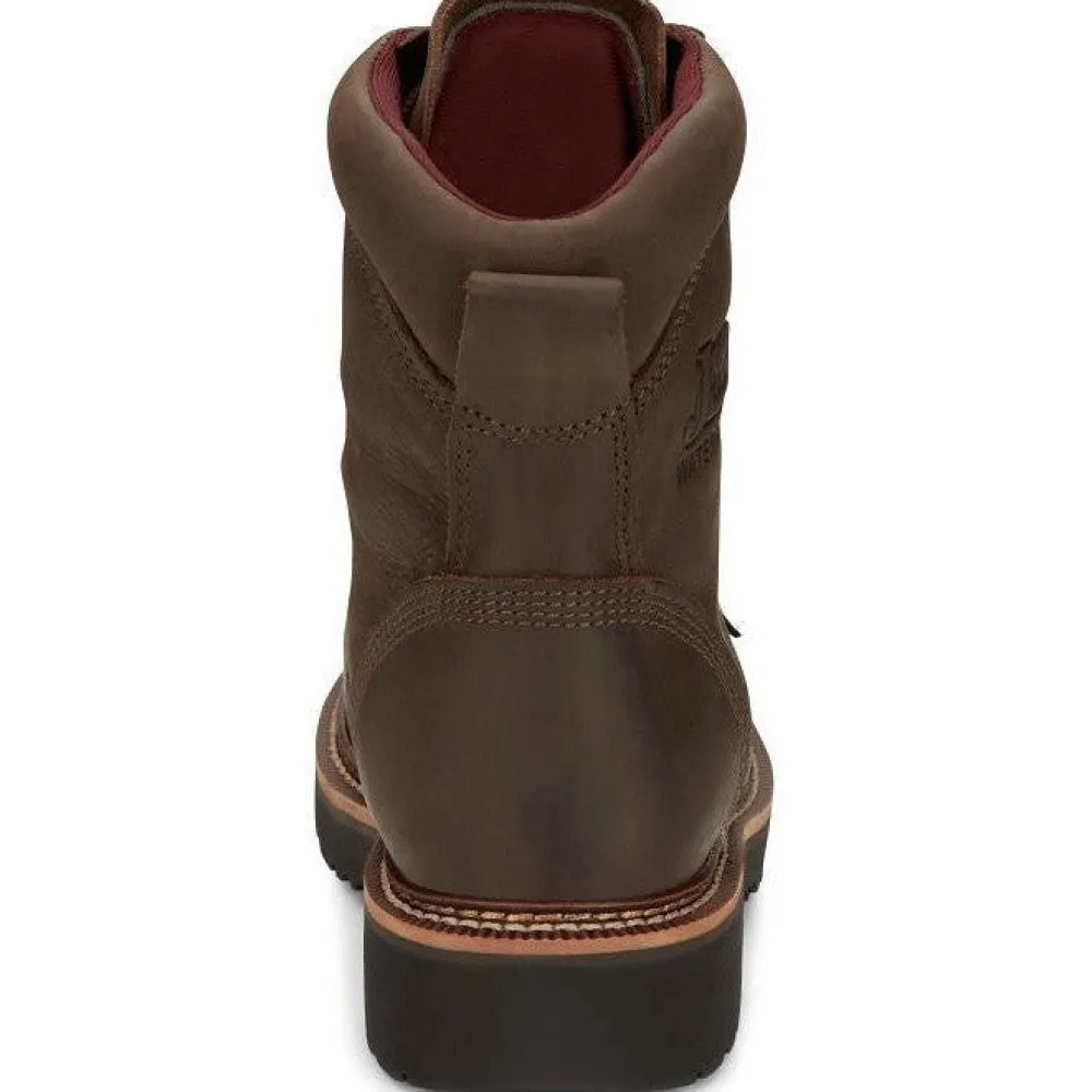 Justin Men's Rivot 8" WP Steel Toe Western Work Boot -- OW458