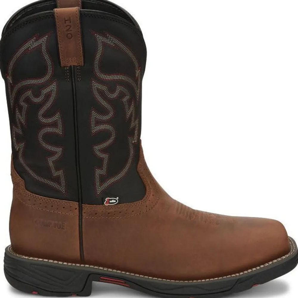 Justin Men's Rush 11" Comp Toe Western Work Boot -- WK4337