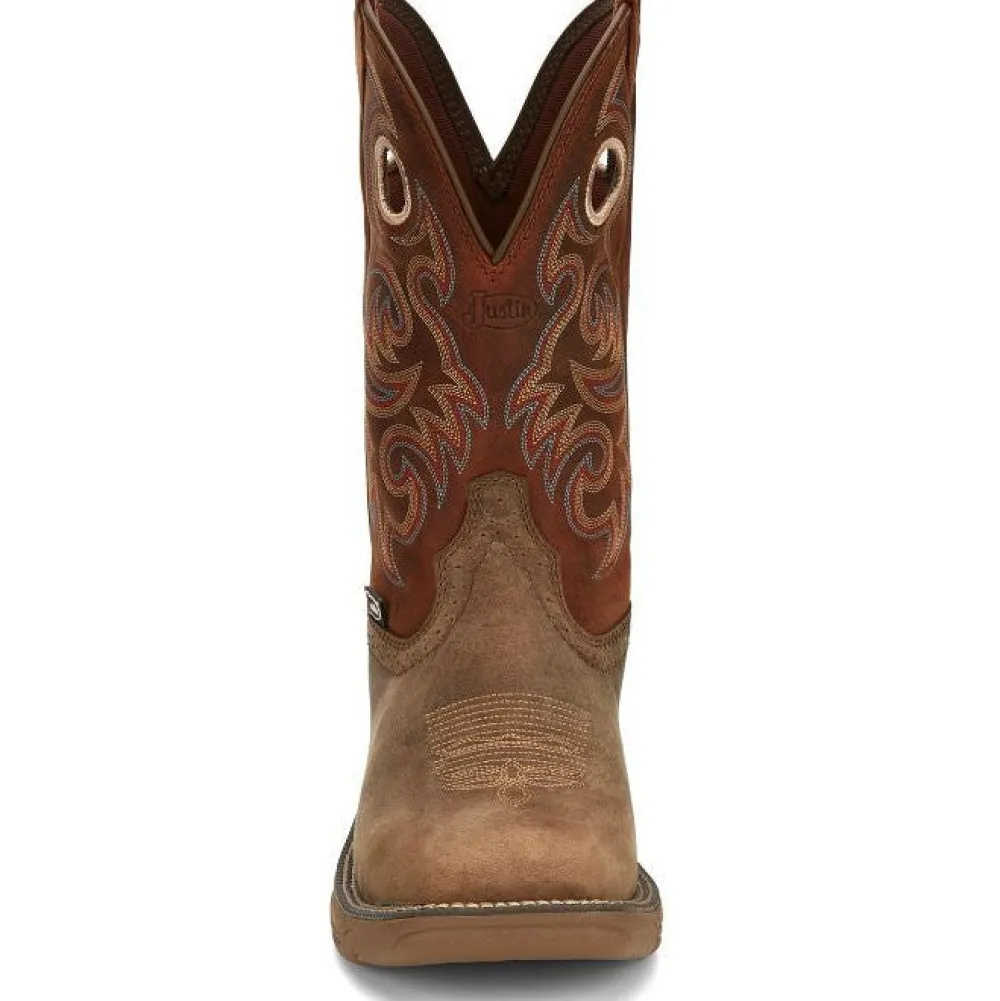Justin Men's Rush 11" Comp Toe WP Wesern Work Boot -- SE4341