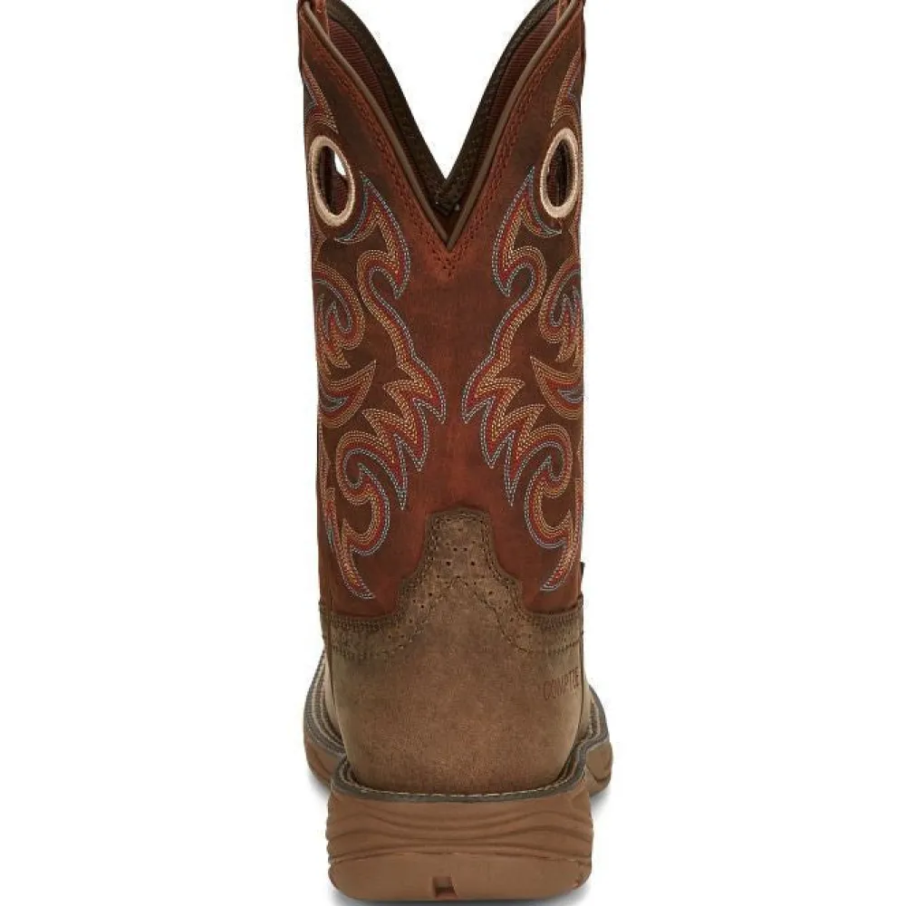 Justin Men's Rush 11" Comp Toe WP Wesern Work Boot -- SE4341