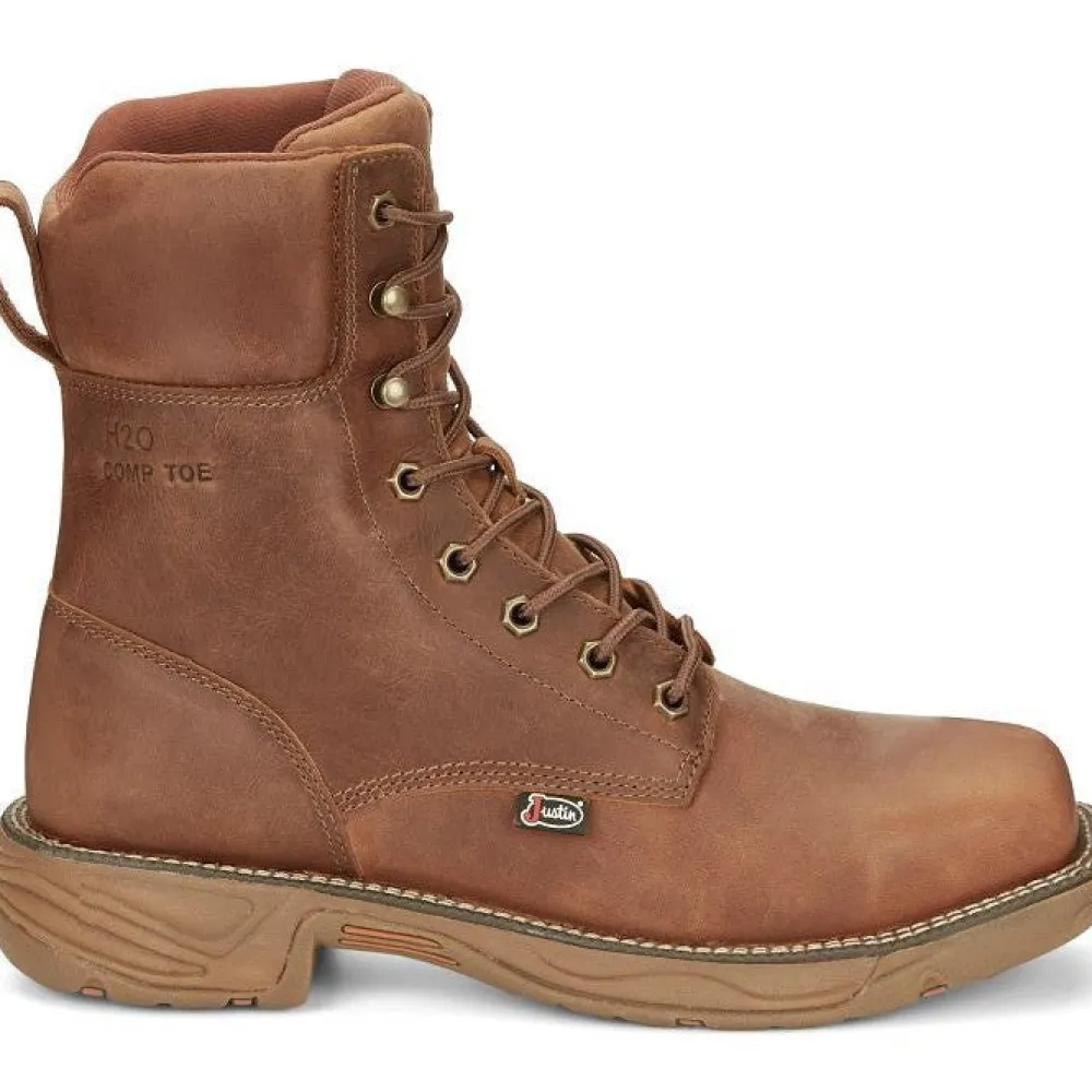Justin Men's Rush 8" Nano CT Waterproof Western Work Boot -- SE468