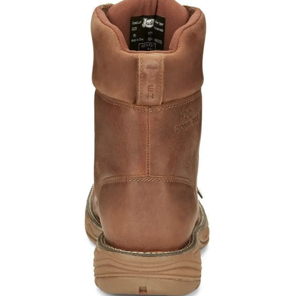 Justin Men's Rush 8" Nano CT Waterproof Western Work Boot -- SE468