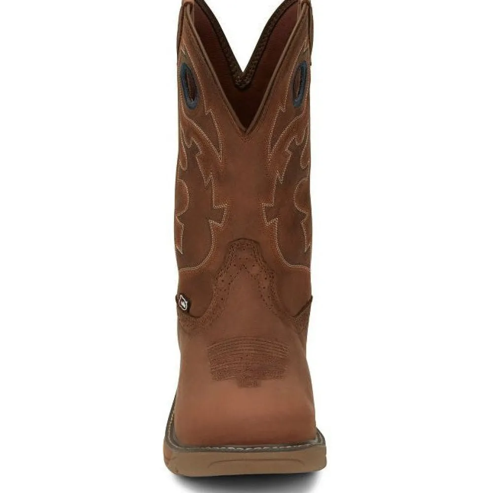 Justin Men's Rush 11" Round Toe WP Western Work Boot -- SE4332