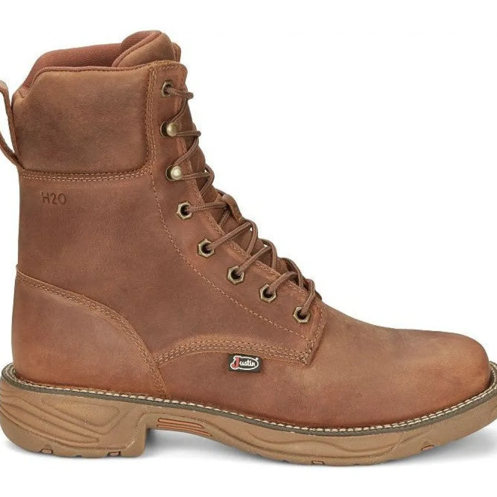 Justin Men's Rush 8" WP Lace Up Western Work Boot -- SE467