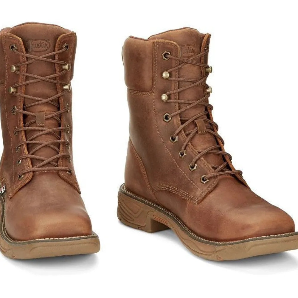 Justin Men's Rush 8" WP Lace Up Western Work Boot -- SE467