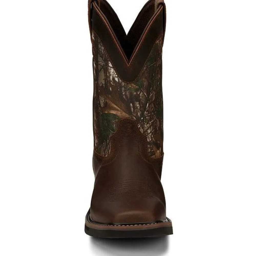 Justin Men's Trekker 11" Waterproof Western Work Boot - Realtree - SE4676