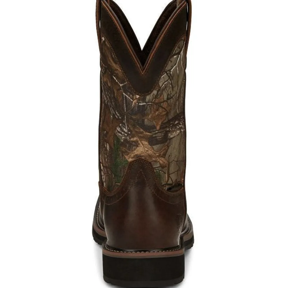 Justin Men's Trekker 11" Waterproof Western Work Boot - Realtree - SE4676