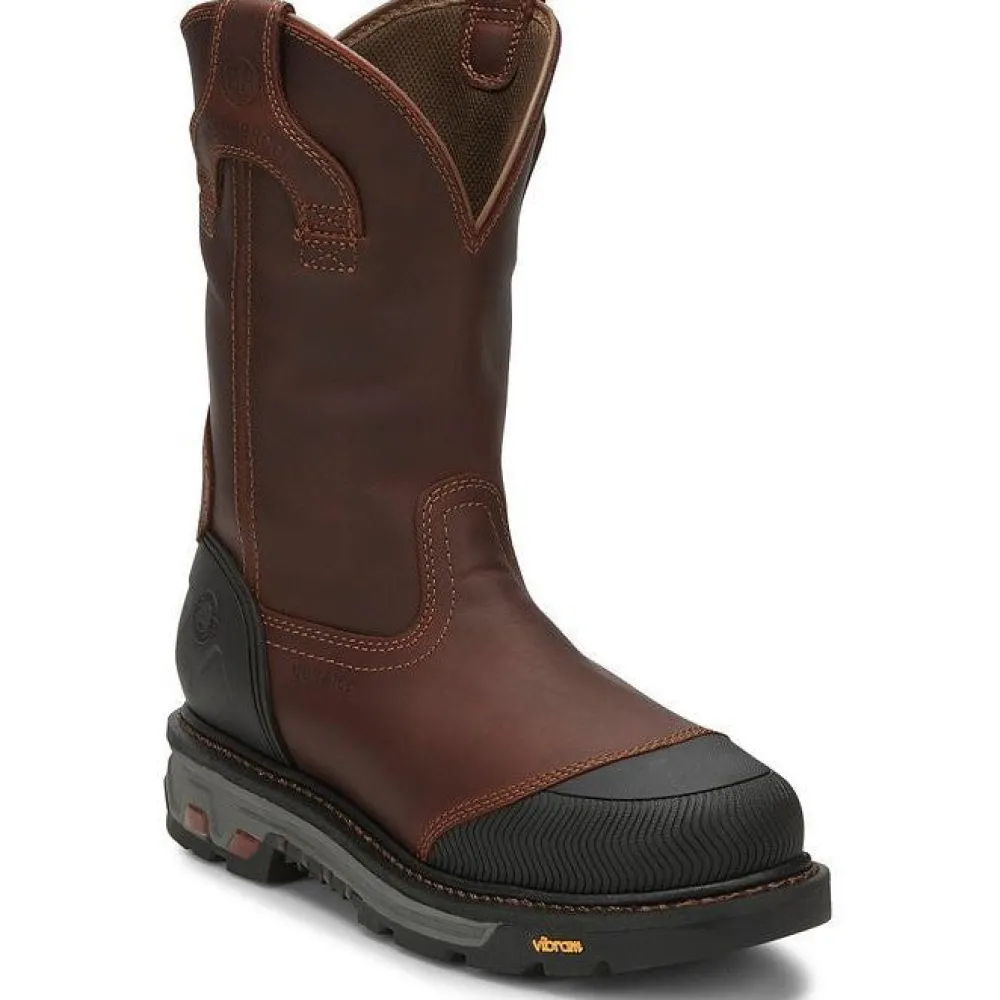 Women Justin Men's Warhawk II 11" WP Comp Toe Western Work Boot -- WK2152