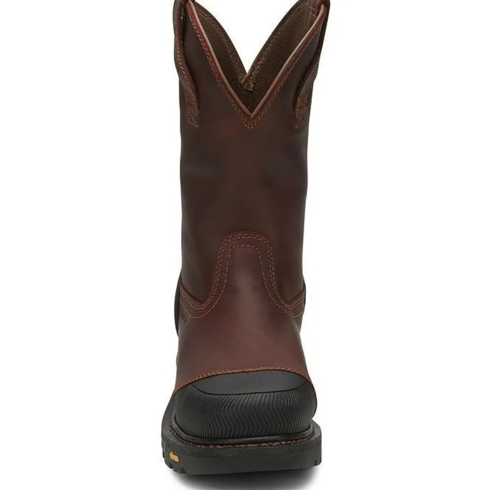 Women Justin Men's Warhawk II 11" WP Comp Toe Western Work Boot -- WK2152