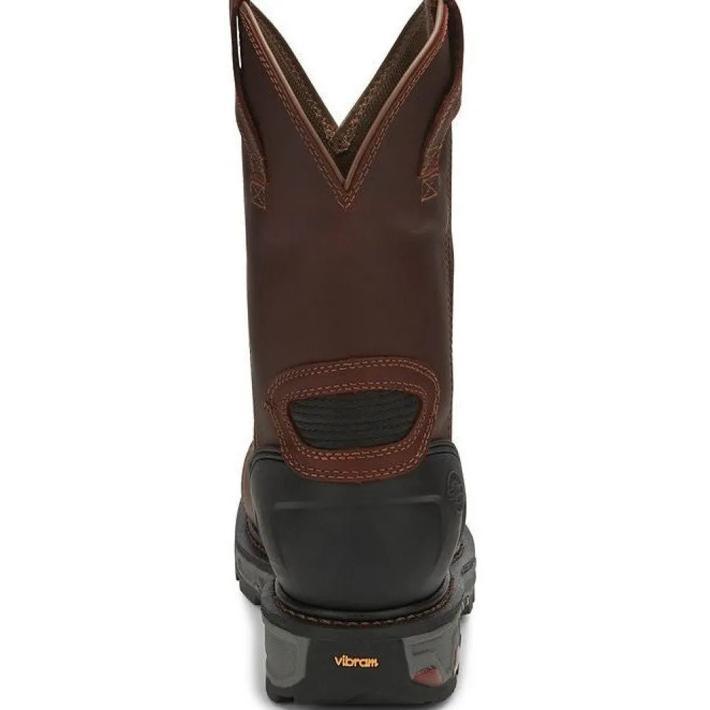Women Justin Men's Warhawk II 11" WP Comp Toe Western Work Boot -- WK2152