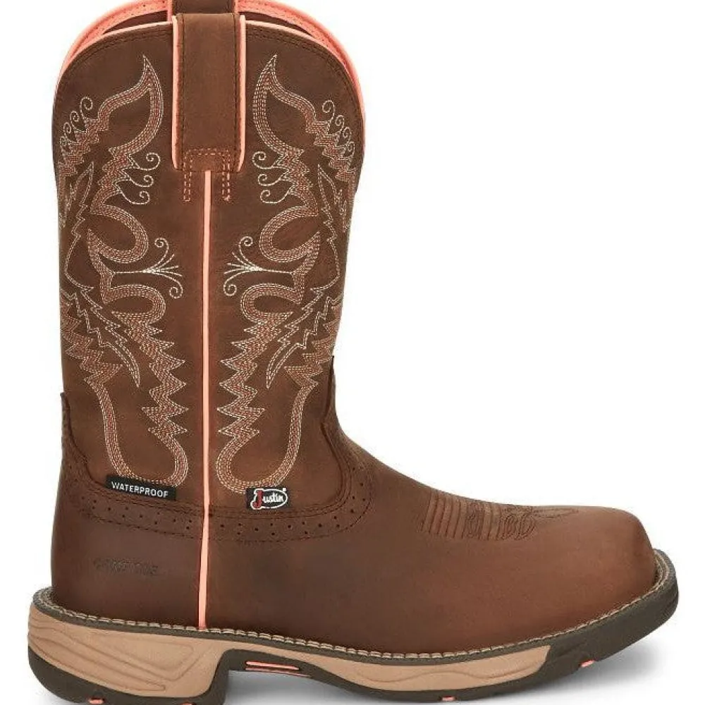 Justin Women's Rush 11" Comp Toe WP Western Work Boot -- SE4357