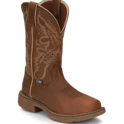 Women Justin Women's Rush 11" Nano CT WP Western Work Boot -- SE4352