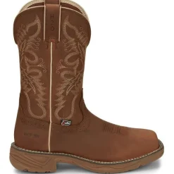 Women Justin Women's Rush 11" Nano CT WP Western Work Boot -- SE4352