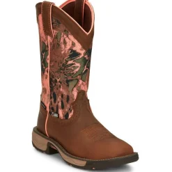 Women Justin Women's Rush 11" Waterproof Western Work Boot -- SE4356