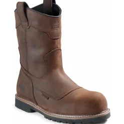 Women Kodiak Men's Mckinney Comp Toe WP Wellington Work Boot -Brown- 4TERDB
