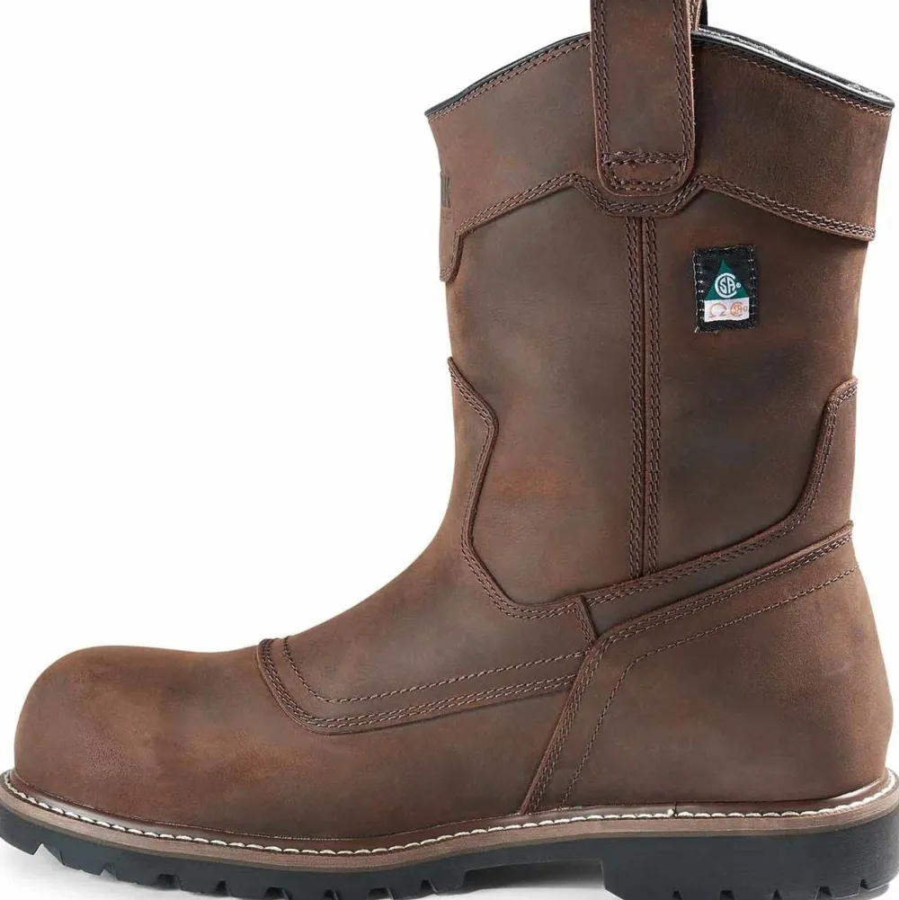 Women Kodiak Men's Mckinney Comp Toe WP Wellington Work Boot -Brown- 4TERDB