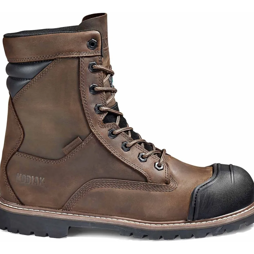 Kodiak Men's Mckinney M.U.T 8" Comp Toe WP Work Boot -Brown- 4TEPDB