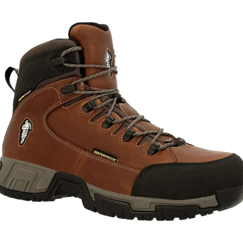 Michelin Men's HydroEdge 6" Alloy Toe WP PR Work Boot - - MIC0006