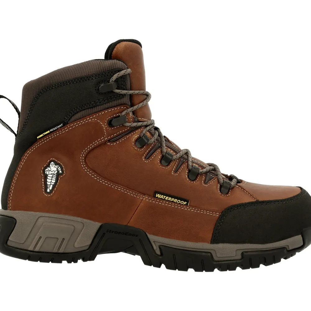 Michelin Men's HydroEdge 6" Alloy Toe WP PR Work Boot - - MIC0006