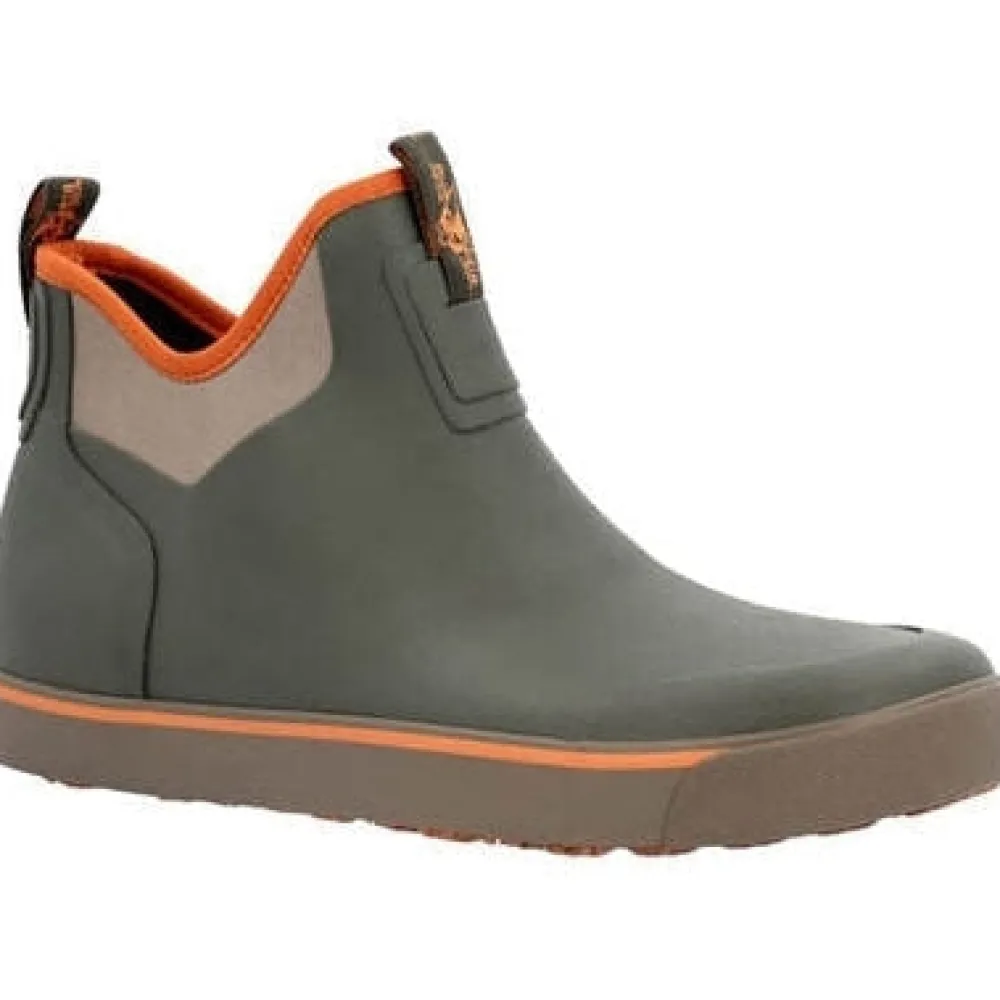 Women Rocky Dry Strike WP Green & Orange Deck Boot - Stone - RKS0568