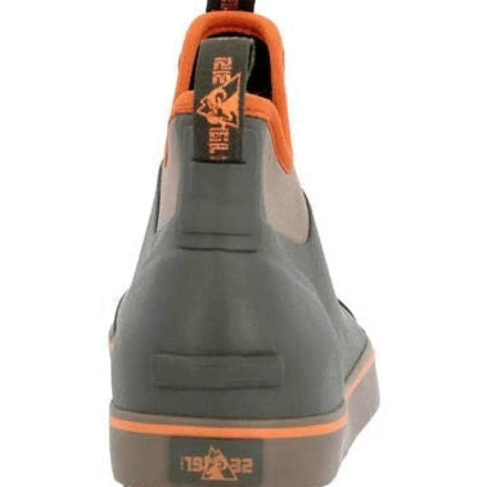Women Rocky Dry Strike WP Green & Orange Deck Boot - Stone - RKS0568