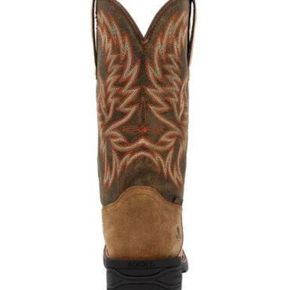 Rocky Men's Bronco 12" Comp Toe WP Western WorkBoot- - RKW0452