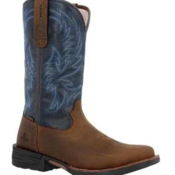 Rocky Men's Bronco 12" Soft Toe WP Western Work Boot- Brown- RKW0453