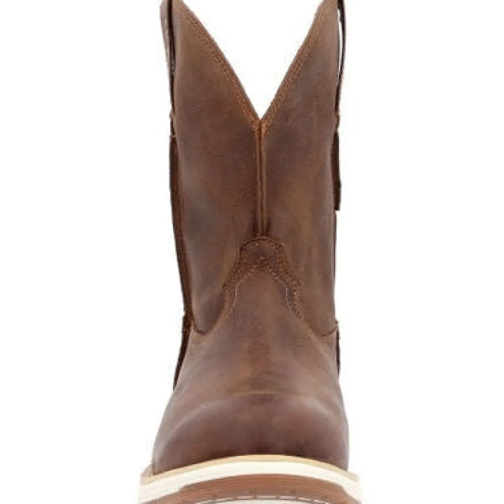Women Rocky Men's Farmstead 10" Comp Toe Wellington Work Boot -- RKW0400