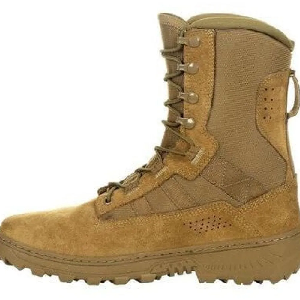 Rocky Men's Havoc Lightweight 8" Soft Toe Commercial Military Boot -Brown- RKC105