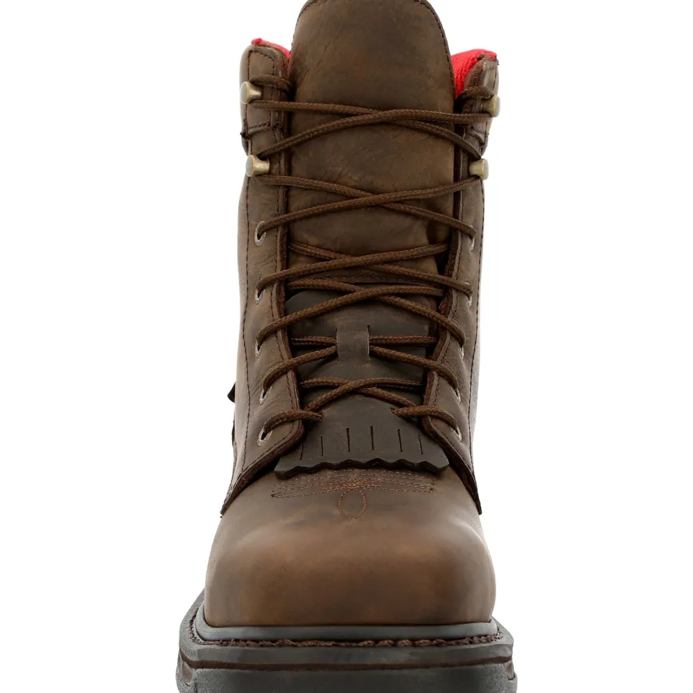 Rocky Men's Iron Skull 8" Comp Toe WP Lacer Western Work Boot- RKW0361