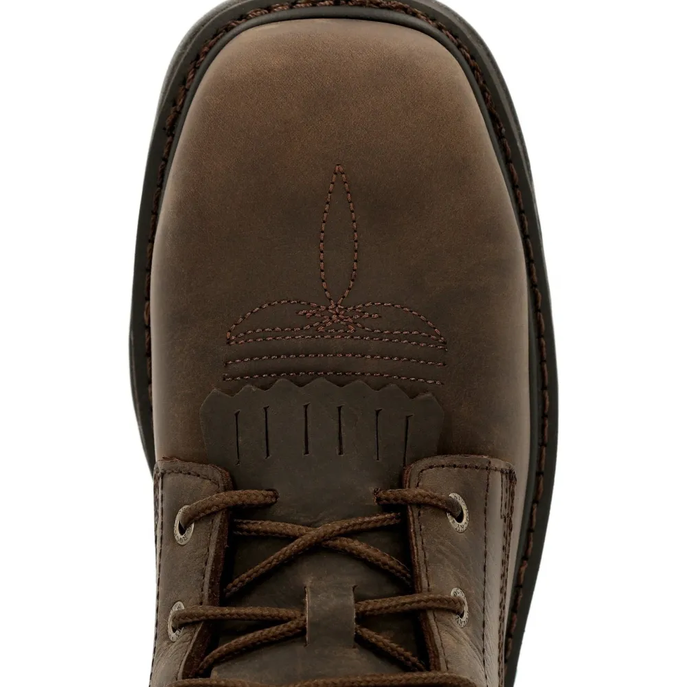 Rocky Men's Iron Skull 8" Comp Toe WP Lacer Western Work Boot- RKW0361