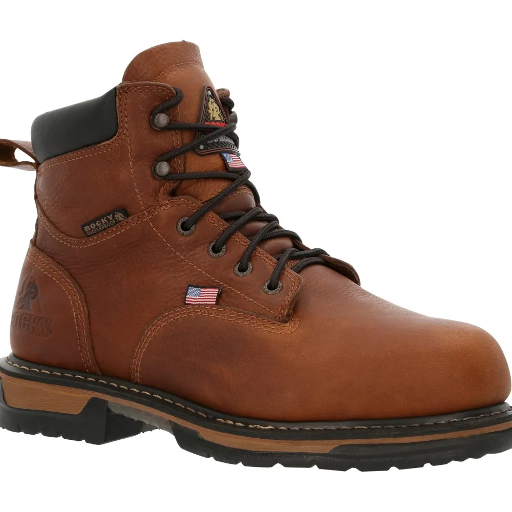 Rocky Men's IronClad 6" Steel Toe WP MG USA Made Work Boot - RKK0362