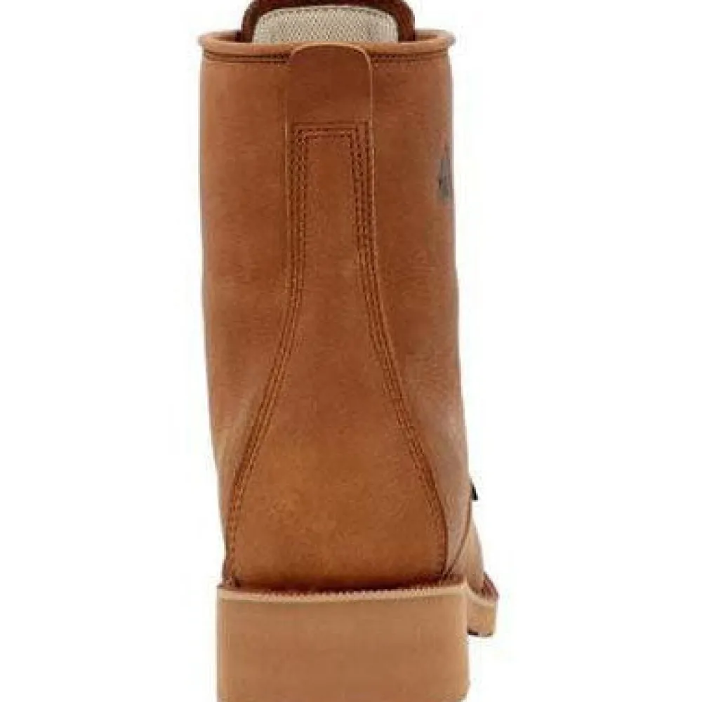 Rocky Men's Monocrepe 8" Square Toe WP Western Boot -Cognac- RKW0436