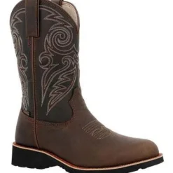 Rocky Men's Monocrepe 12" Steel Toe WP Western Boot -Chocolate- RKW0434