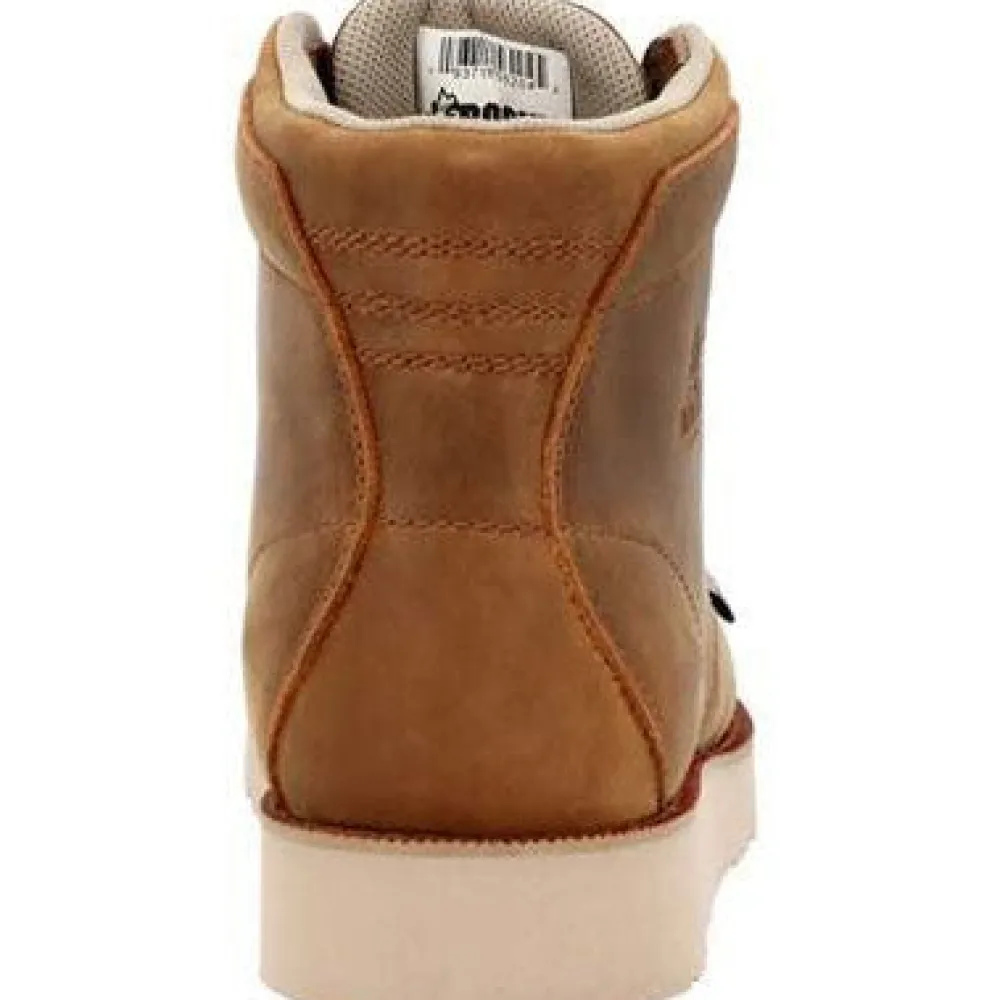 Women Rocky Men's Monocrepe Wedge 6" Soft Toe WP Work Boot -Horse- RKK0470