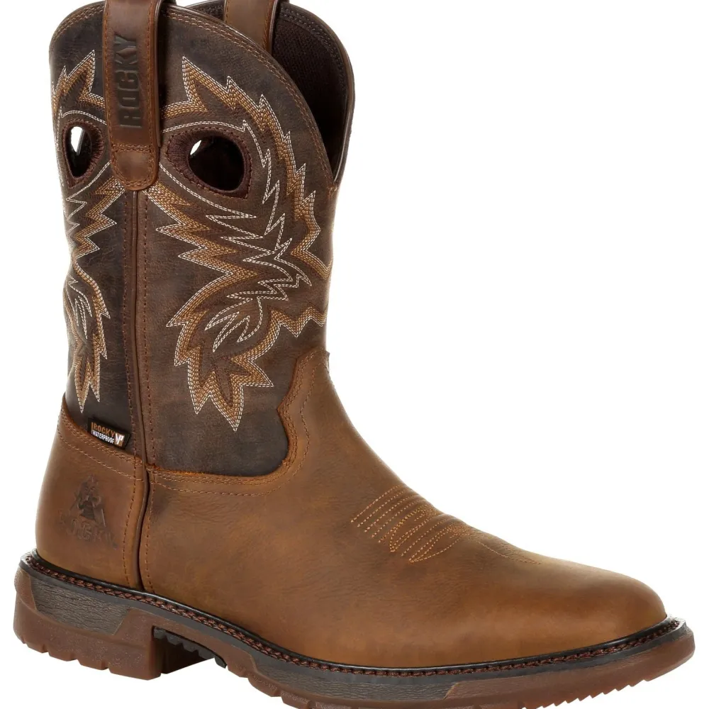 Rocky Men's Original Ride FLX 11" Sqr Toe WP Western Work Boot- RKW0336