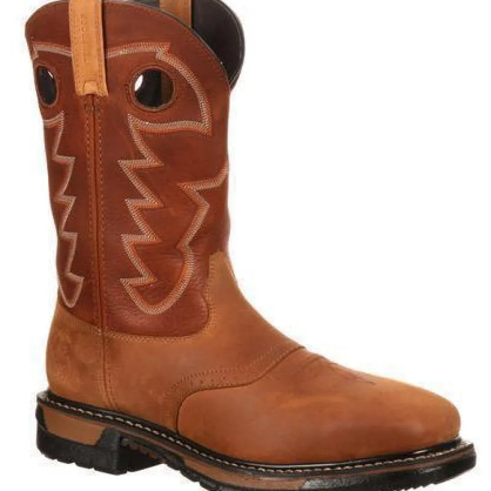 Rocky Men's Original Ride Steel Toe WP Western Boot- - RKYW041