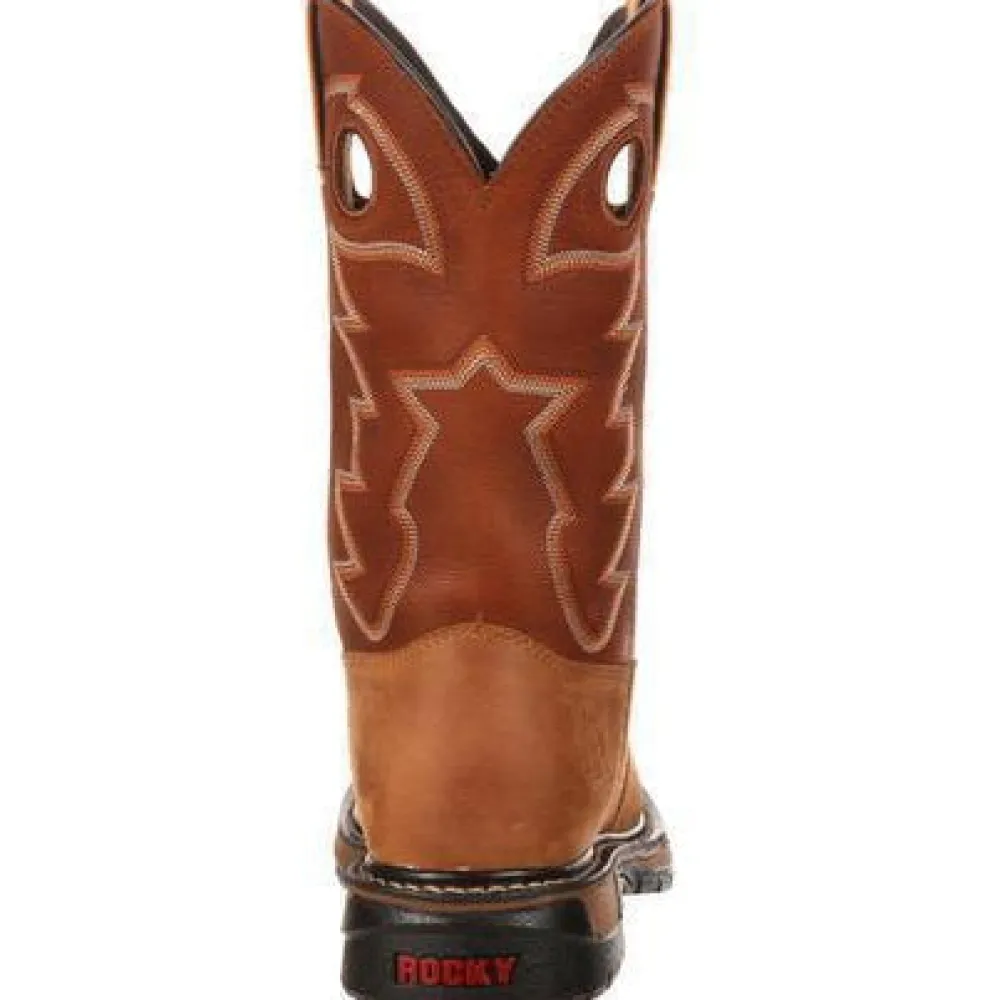 Rocky Men's Original Ride Steel Toe WP Western Boot- - RKYW041